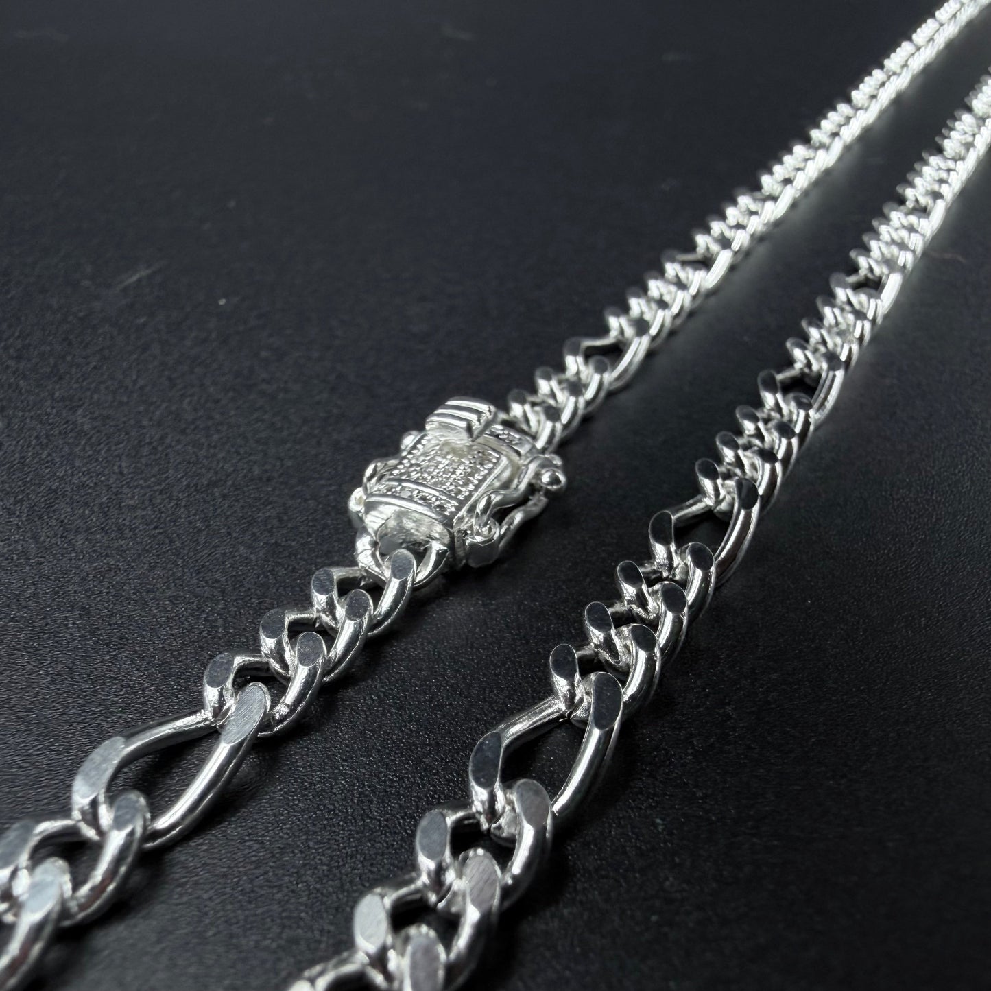 Cadena Fígaro Plata 925 - 5mm broche cajón – Silver Ice 02