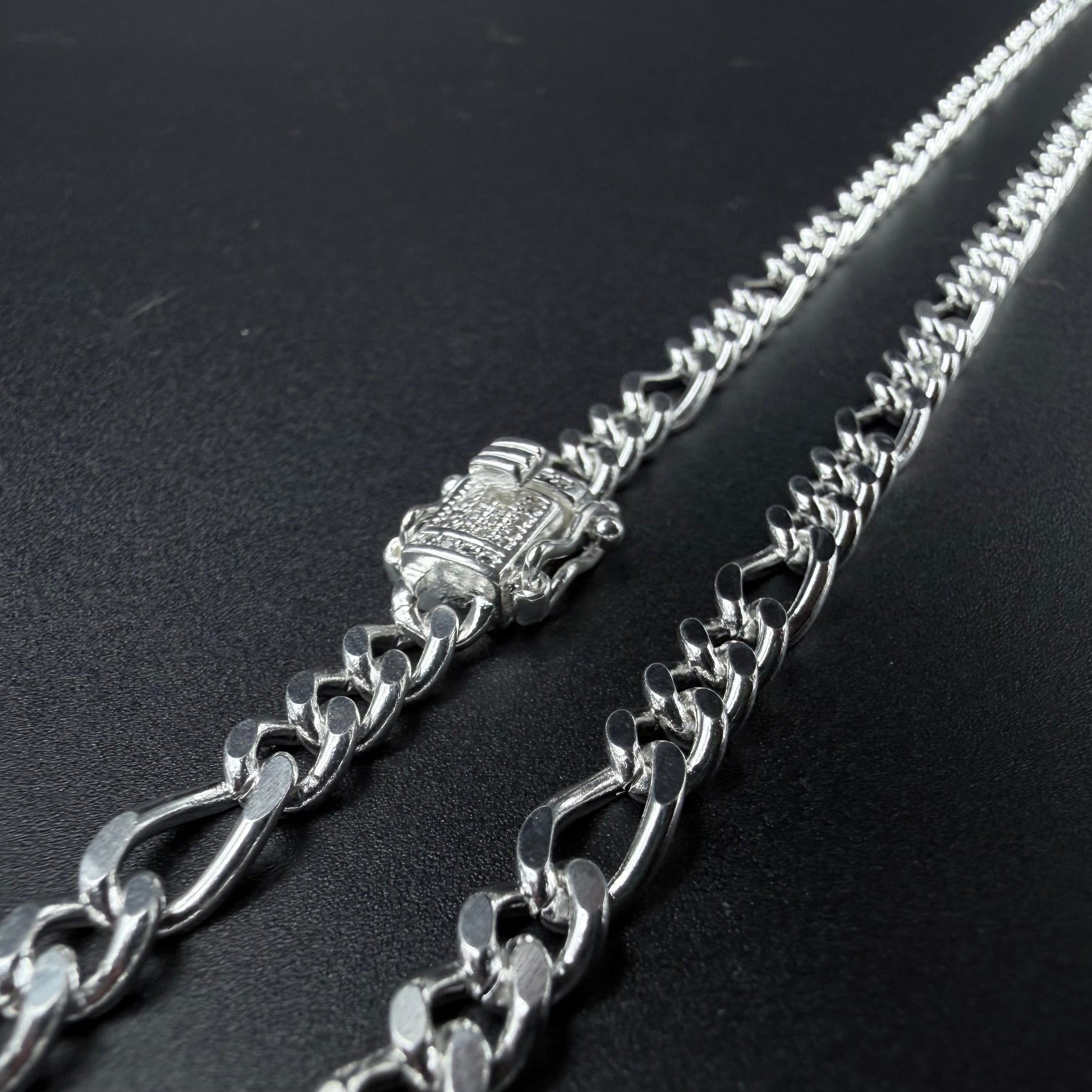 Cadena Fígaro Plata 925 - 5mm broche cajón – Silver Ice 02