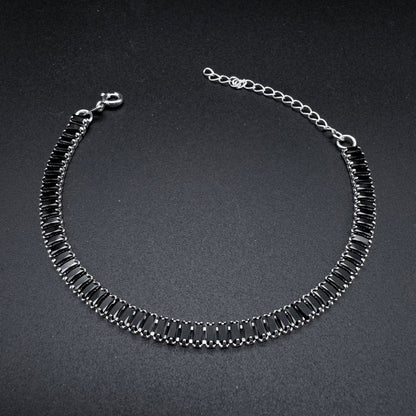 Pulsera Tennis Black Plata 925 - 4mm – Silver Ice 03
