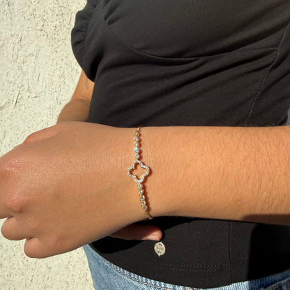 Pulsera Clover Chic Oro Goldfilled – Silver Ice 04