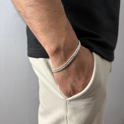 Pulsera Triple Grumet - 5,5 mm – Silver Ice 03