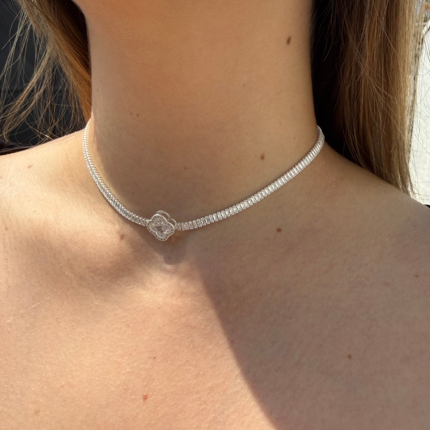 Collar Van Cleef micro circón – Silver Ice 04