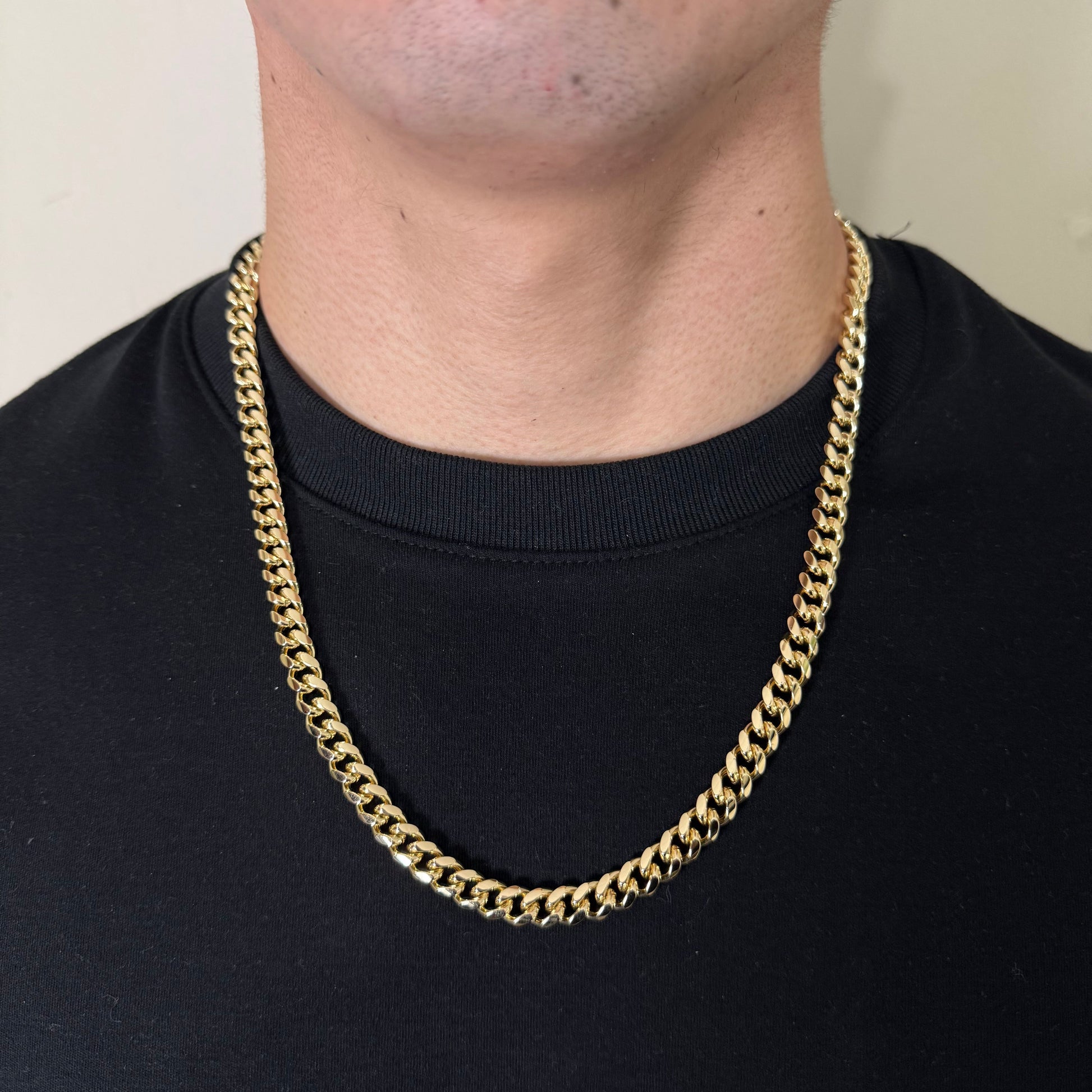 Cadena Cubana Oro – 8 mm – Silver Ice 05