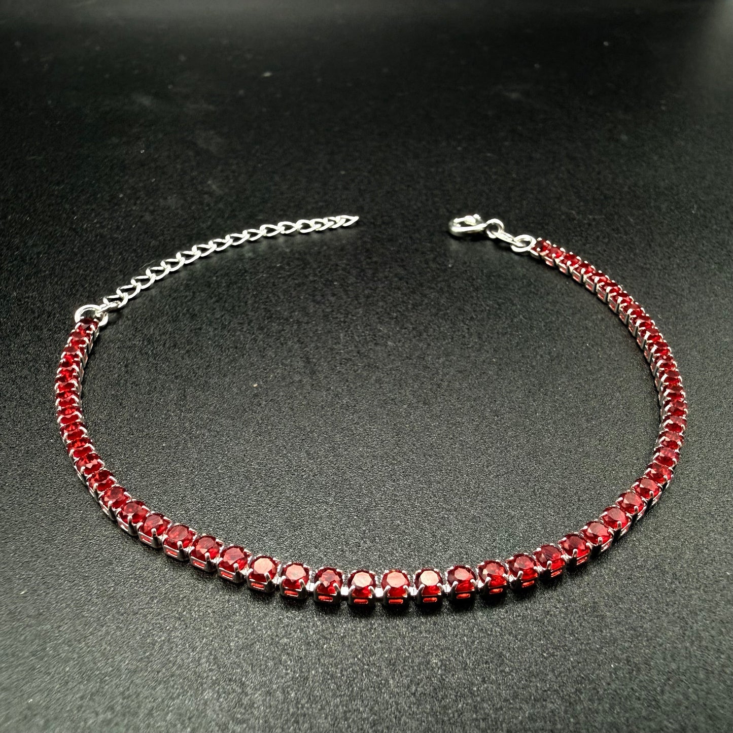 Pulsera Tennis Rubí Plata 925 - 2mm – Silver Ice 03