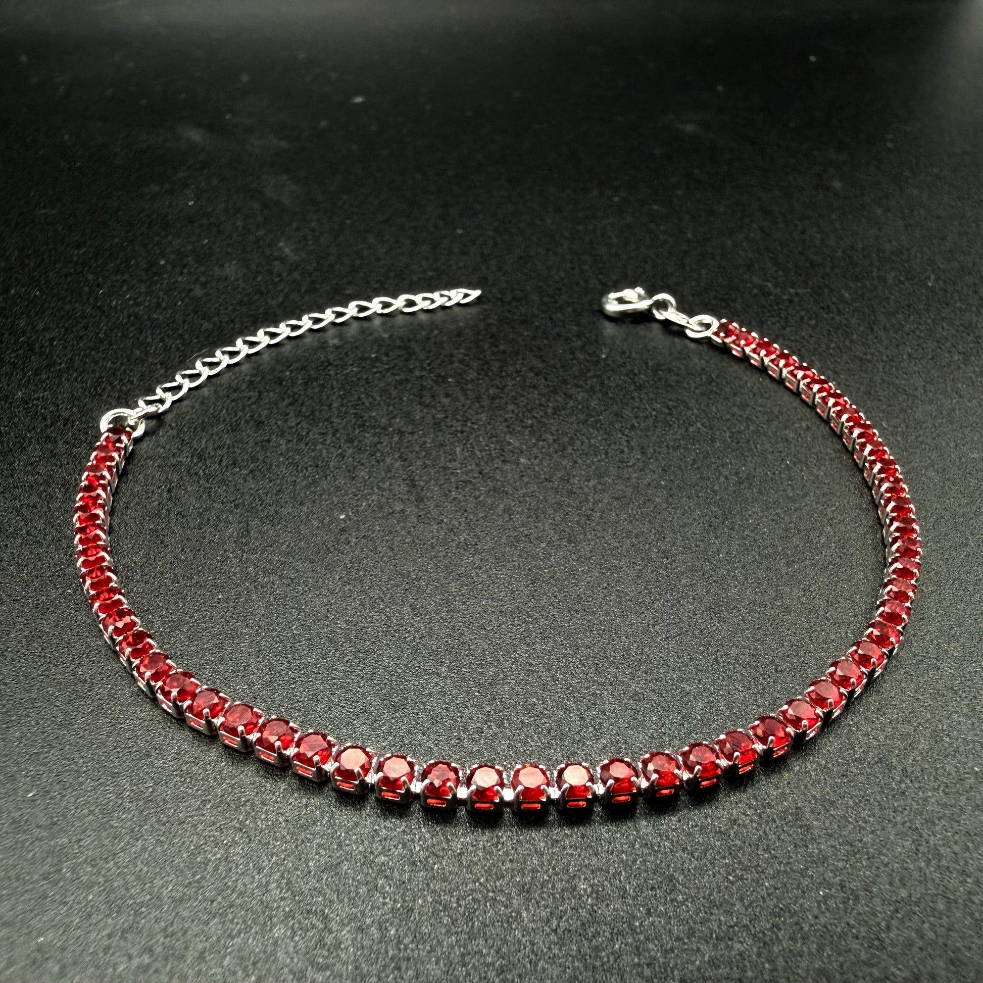 Pulsera Tennis Rubí Plata 925 - 2mm – Silver Ice 03