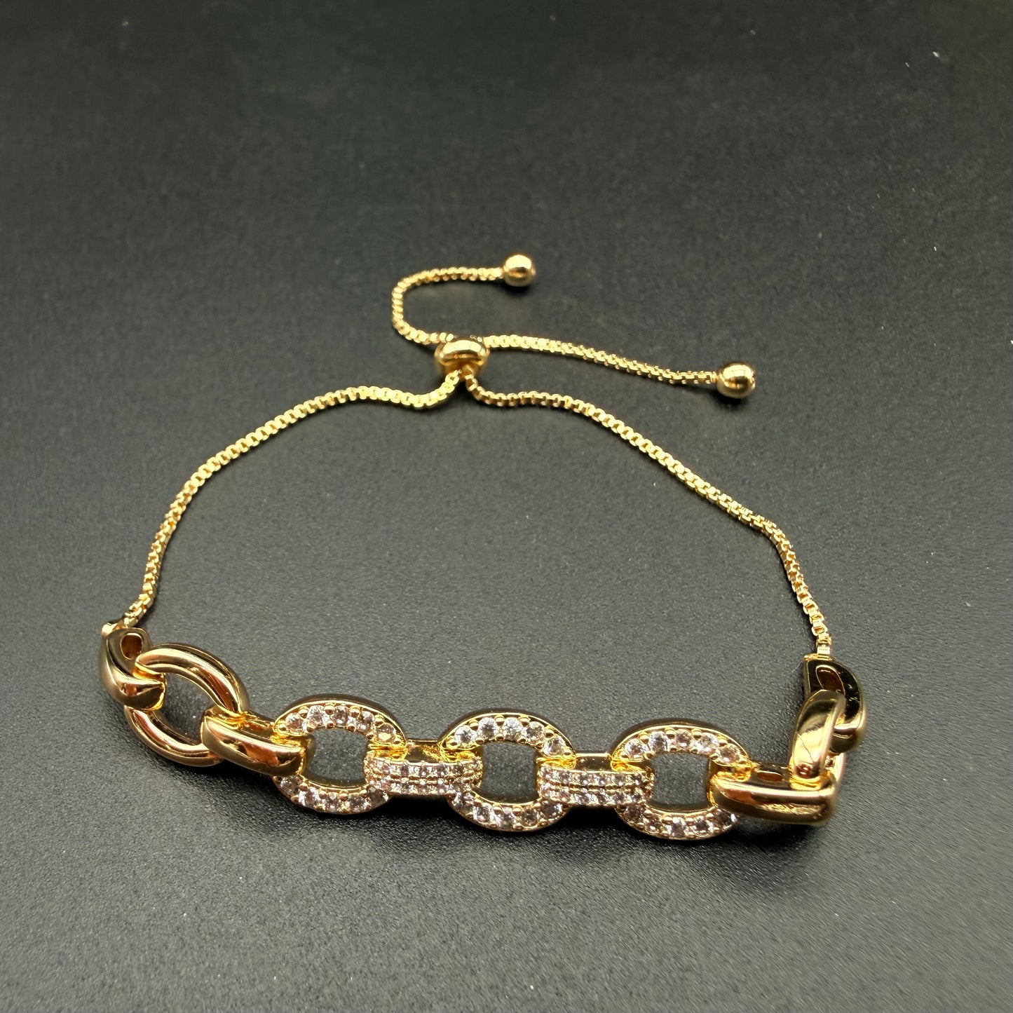 Pulsera Eslabones Oro – Silver Ice 03