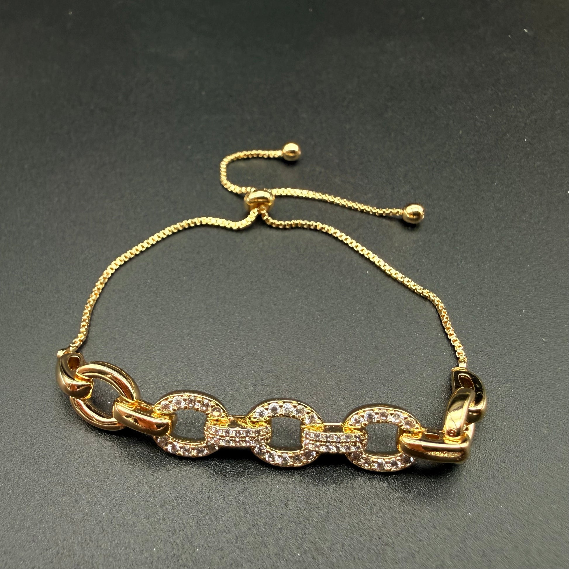 Pulsera Eslabones Oro – Silver Ice 03