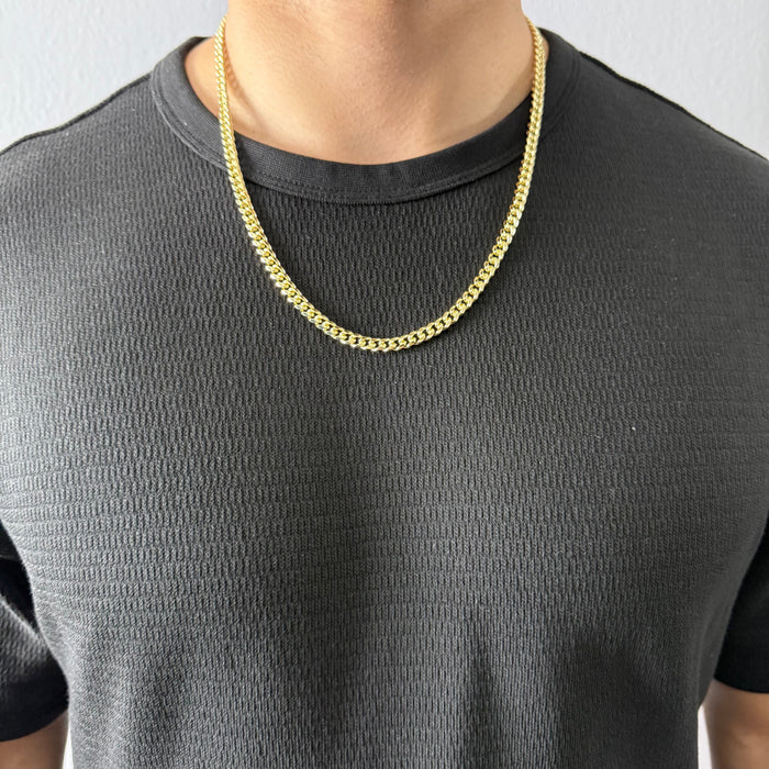 Cadena Cubana Oro – 5 mm – Silver Ice 02