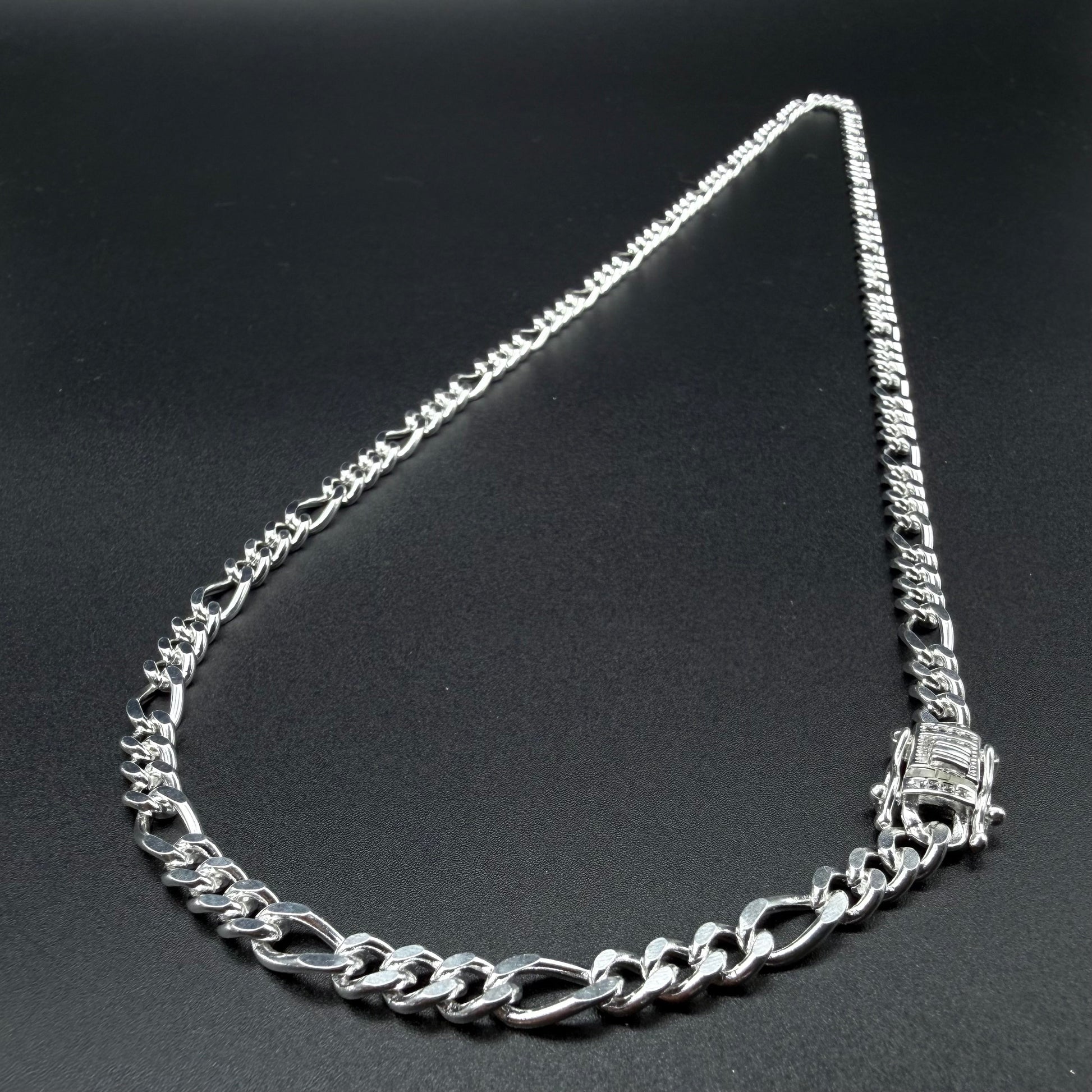 Cadena Fígaro Plata 925 - 5mm broche cajón – Silver Ice 01