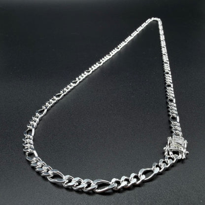 Cadena Fígaro Plata 925 - 5mm broche cajón – Silver Ice 01