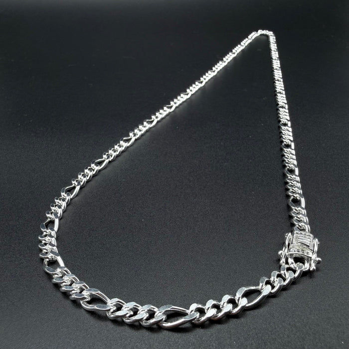 Cadena Fígaro Plata 925 - 5mm broche cajón – Silver Ice 01