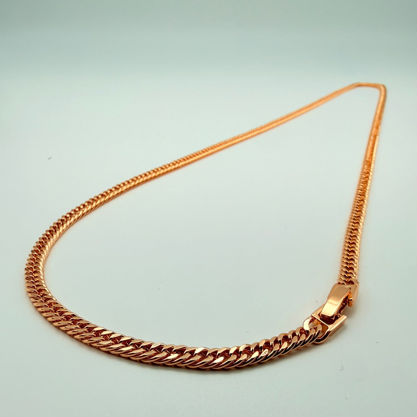 Cadena Cubana Oro Goldfilled Rosa – 4mm – Silver Ice 03