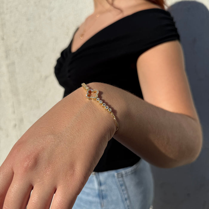 Pulsera Clover Chic Oro Goldfilled – Silver Ice 03