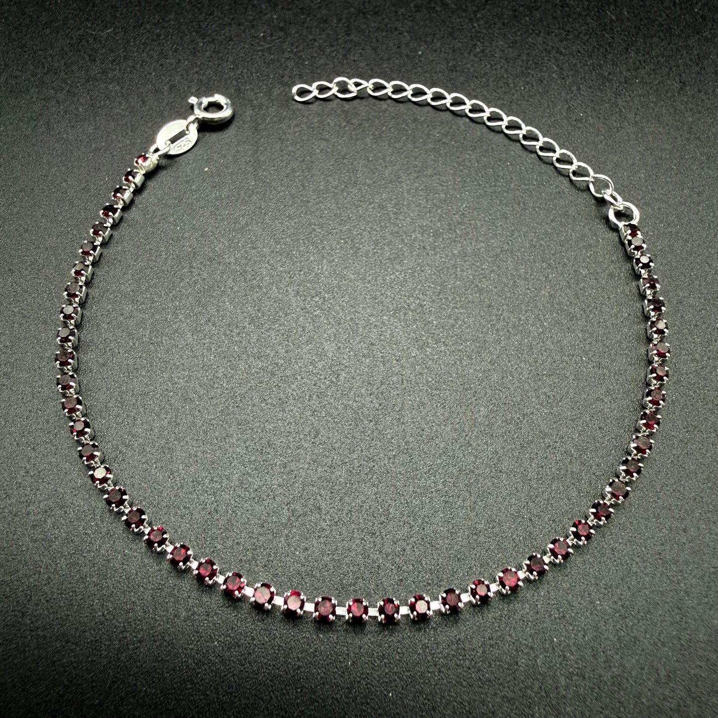 Pulsera Tennis Dark Purple Plata 925 - 2mm – Silver Ice 01