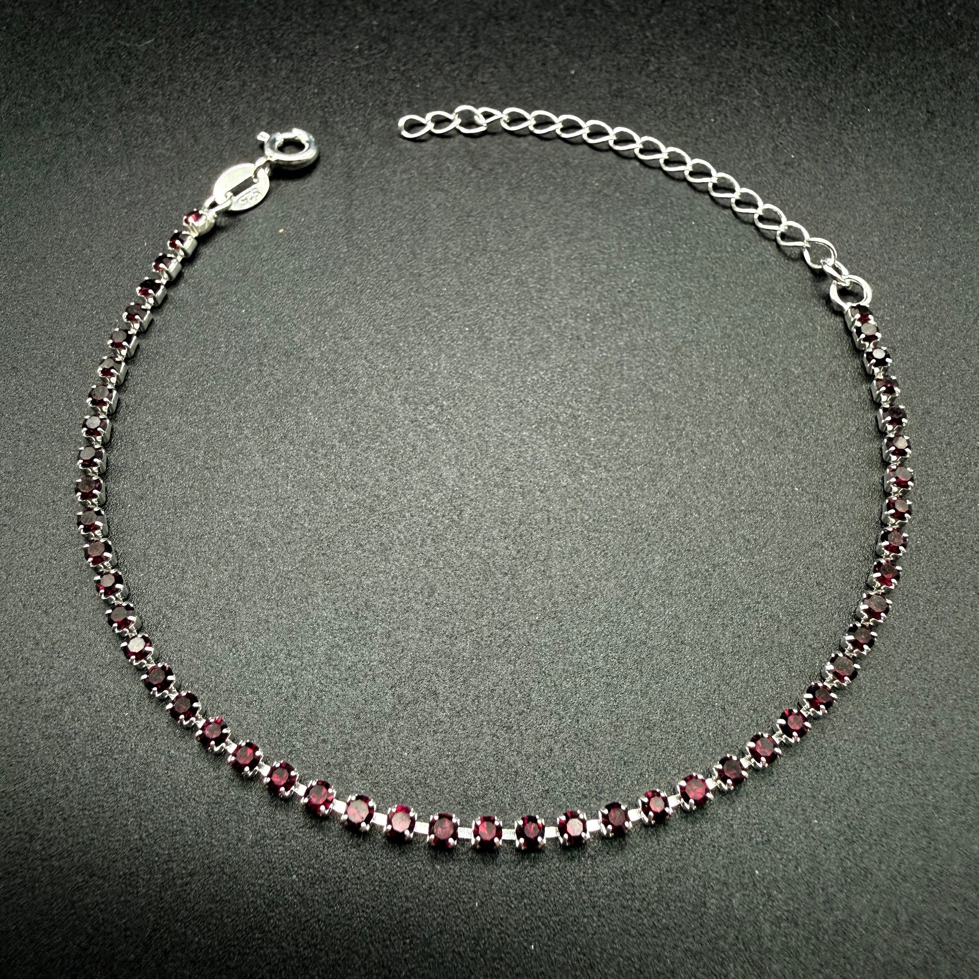 Pulsera Tennis Dark Purple Plata 925 - 2mm – Silver Ice 01
