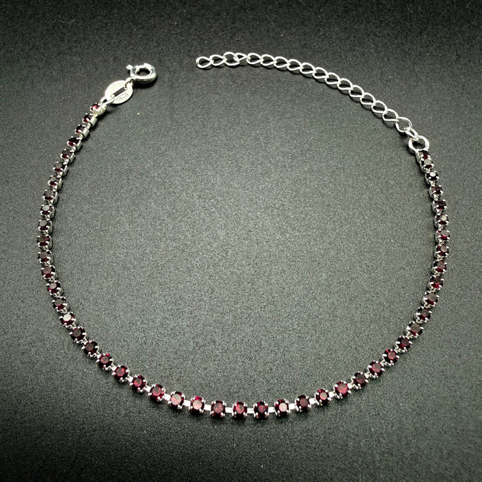 Pulsera Tennis Dark Purple Plata 925 - 2mm – Silver Ice 01