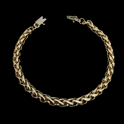 Pulsera Soga Oro – 5 mm – Silver Ice 05