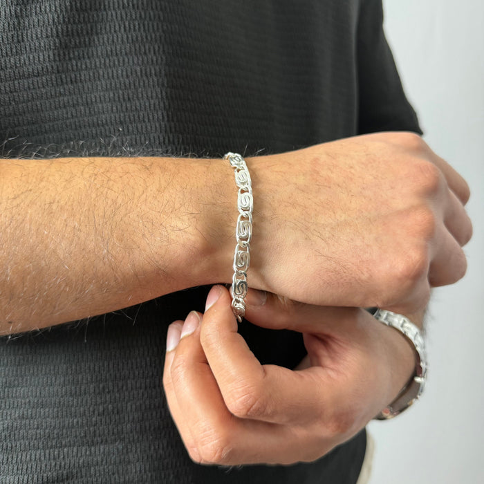 Pulsera Caracol - 7mm – Silver Ice 02