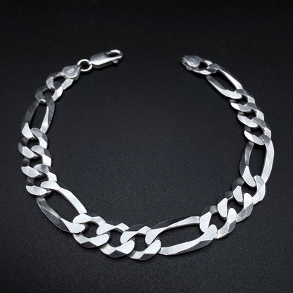 Pulsera Fígaro 10mm - Plata 925 Italy – Silver Ice 01