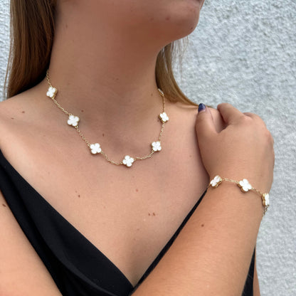 Cadena Van Cleef Blanca Dual Oro – Silver Ice 02