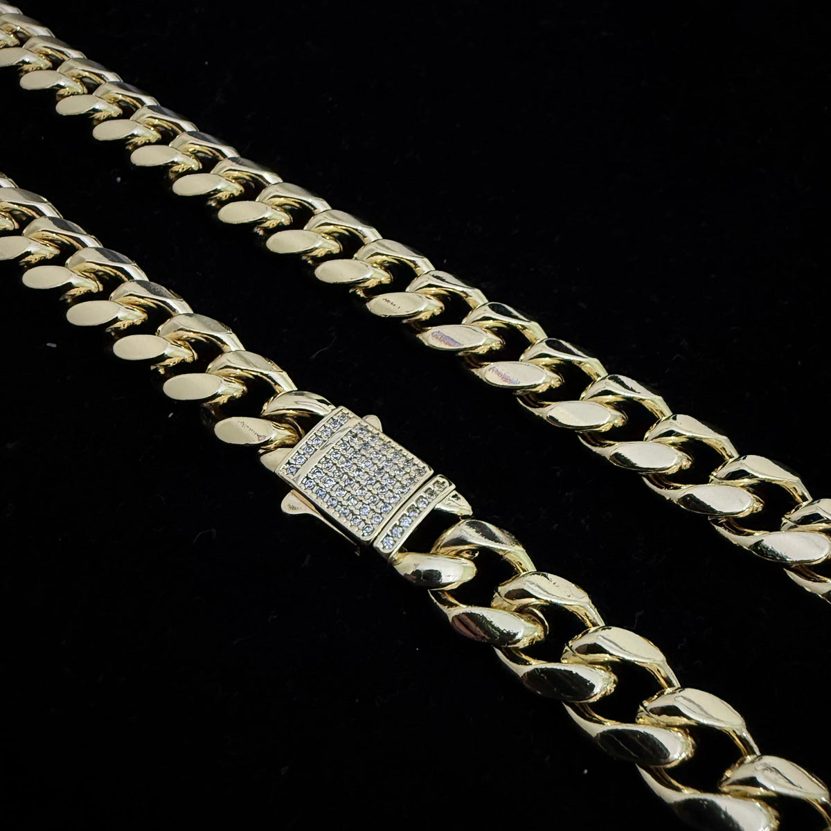 Cadena Cubana Oro – 12 mm – Silver Ice 04