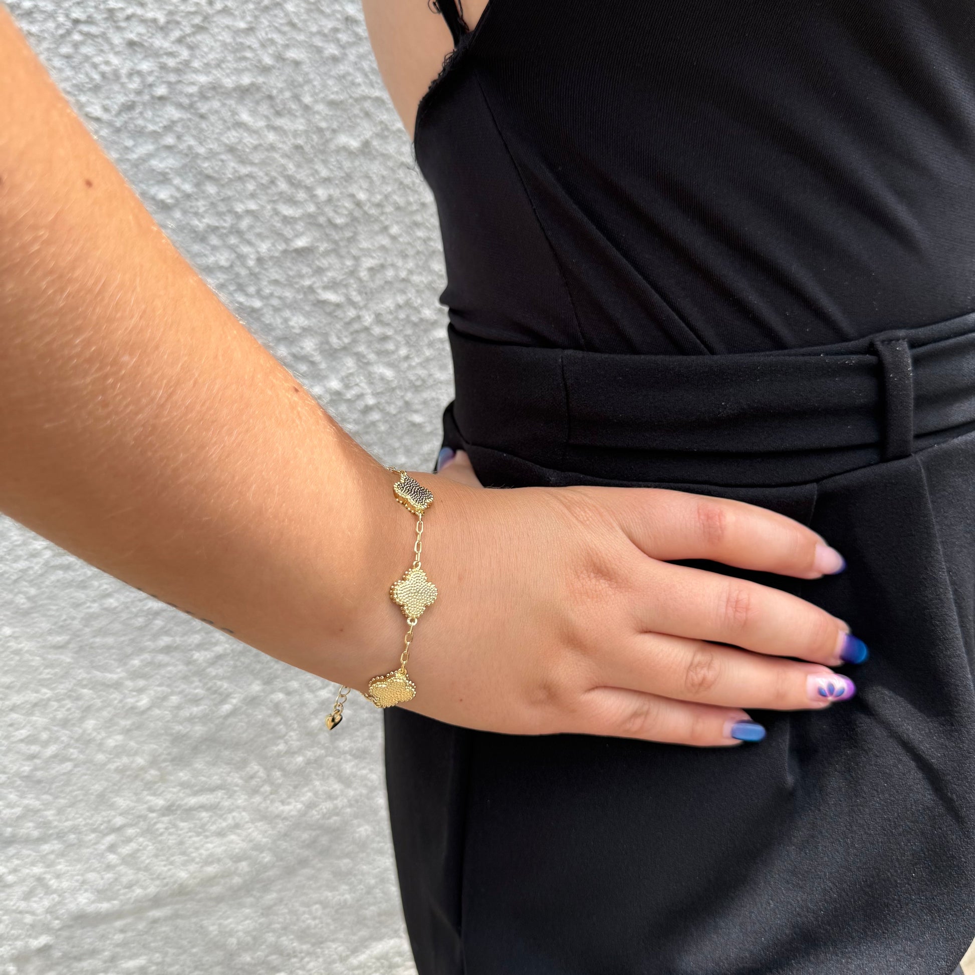 Pulsera Van Cleef Azul Dual Oro – Silver Ice 07