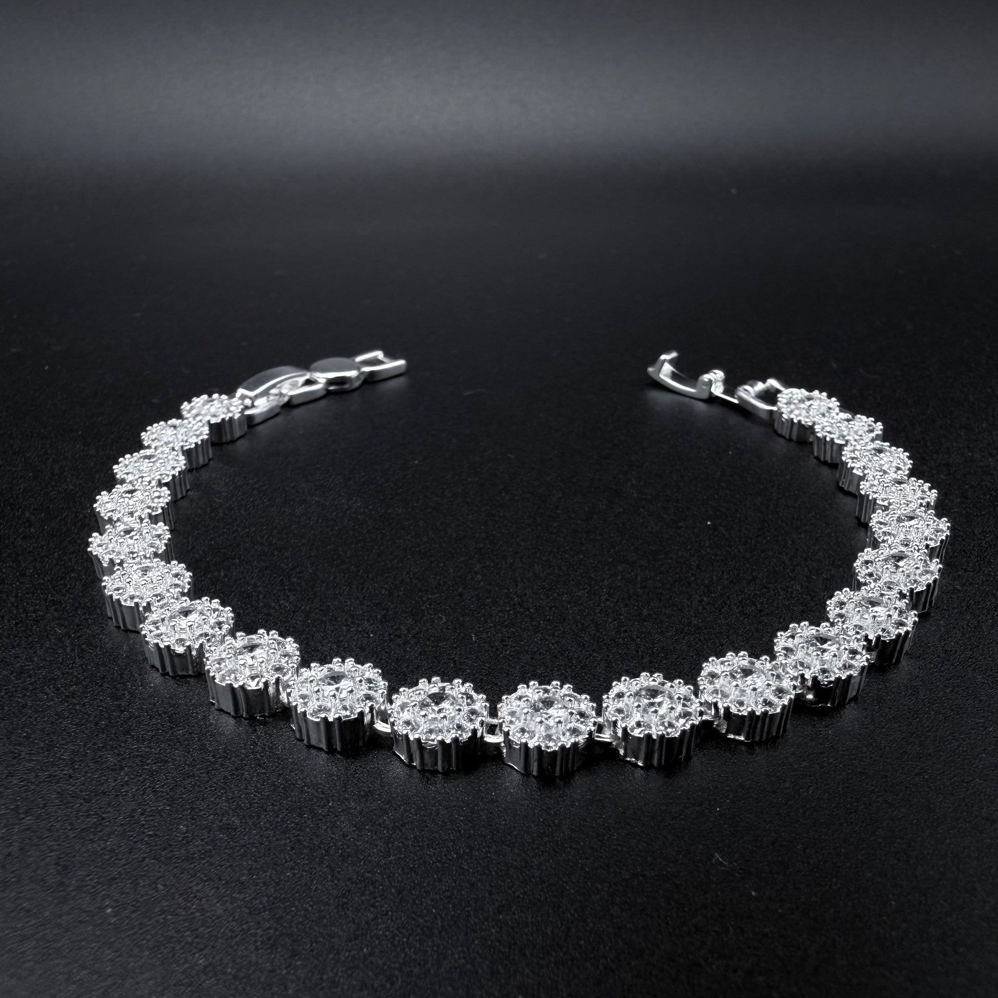 Pulsera Glam Circones Blancos Plata 925 – Silver Ice 04