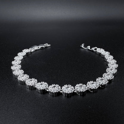 Pulsera Glam Circones Blancos Plata 925 – Silver Ice 04