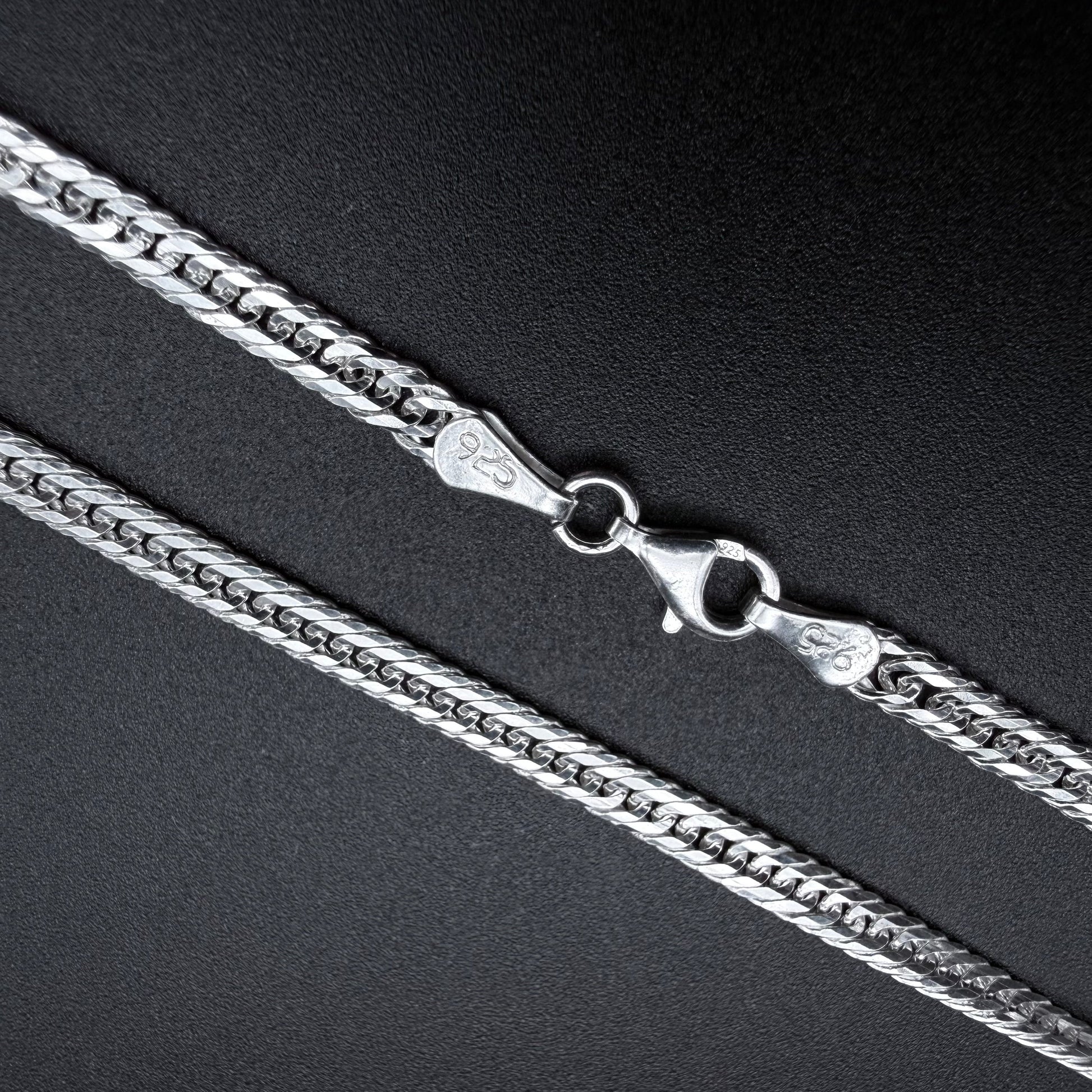 Pulsera Triple Cubana 4mm - Plata 925 Italy – Silver Ice 03