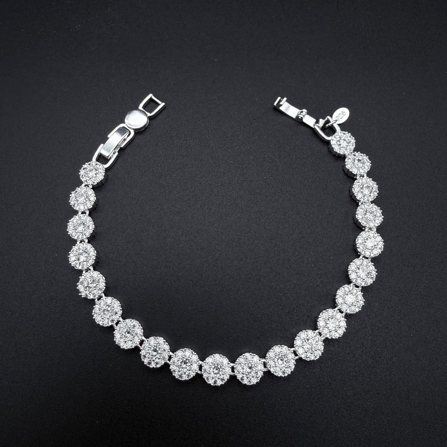Pulsera Glam Circones Blancos Plata 925 – Silver Ice 03