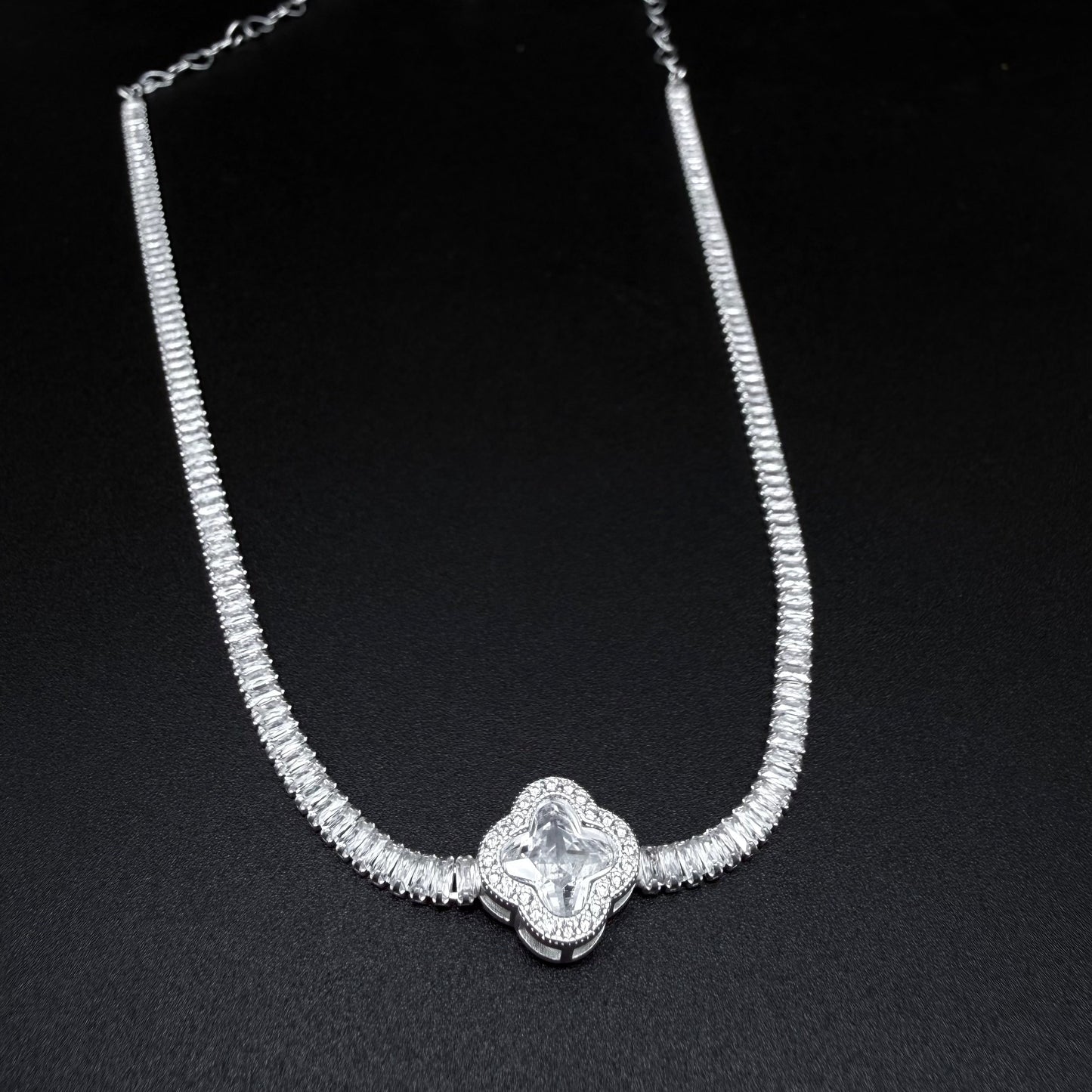 Collar Van Cleef micro circón – Silver Ice 05