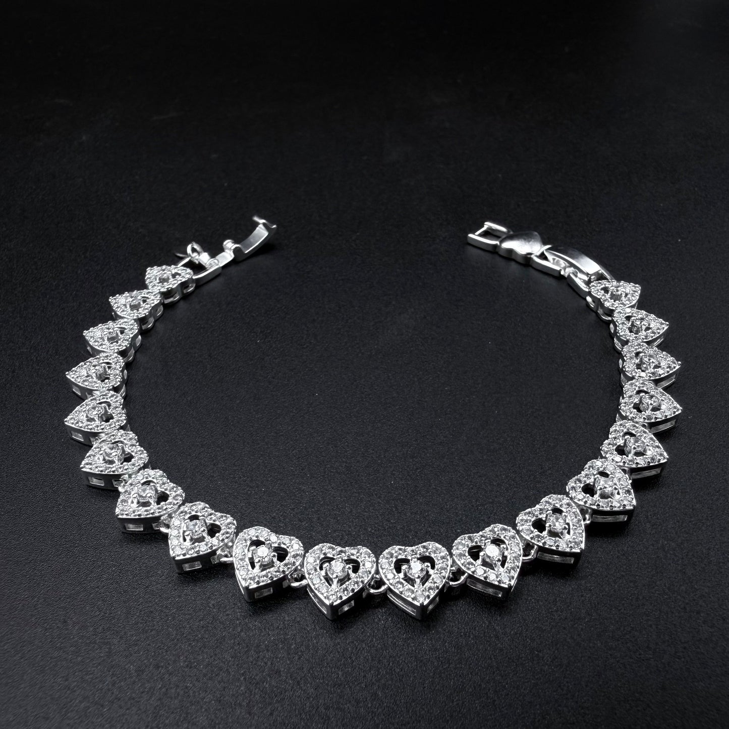 Pulsera Corazones de Luz Plata 925 – Silver Ice 03