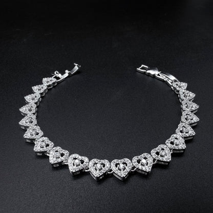Pulsera Corazones de Luz Plata 925 – Silver Ice 03