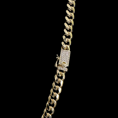 Cadena Cubana Oro – 8 mm – Silver Ice 04