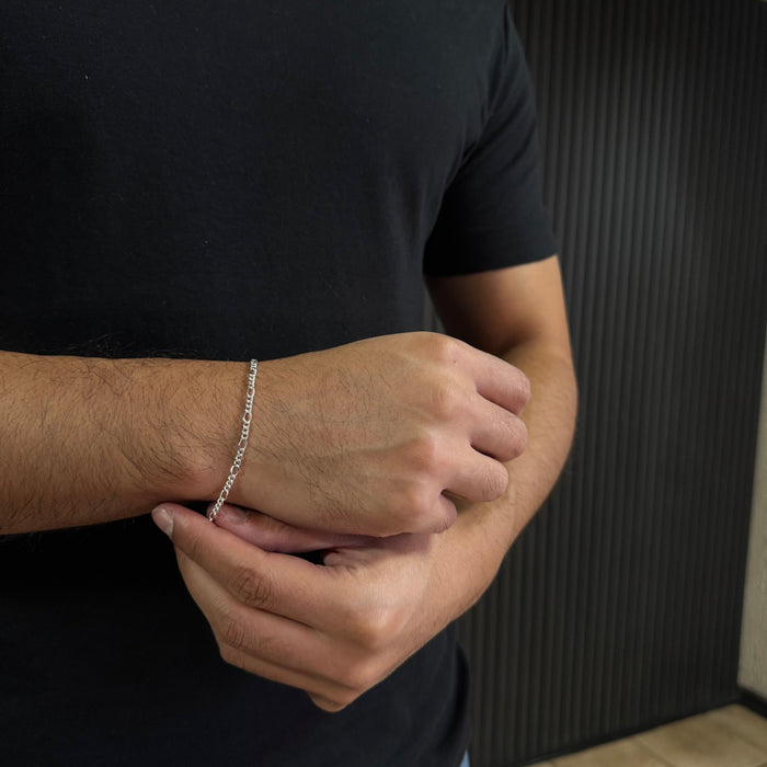 Pulsera Fígaro 3,5mm – Silver Ice 02