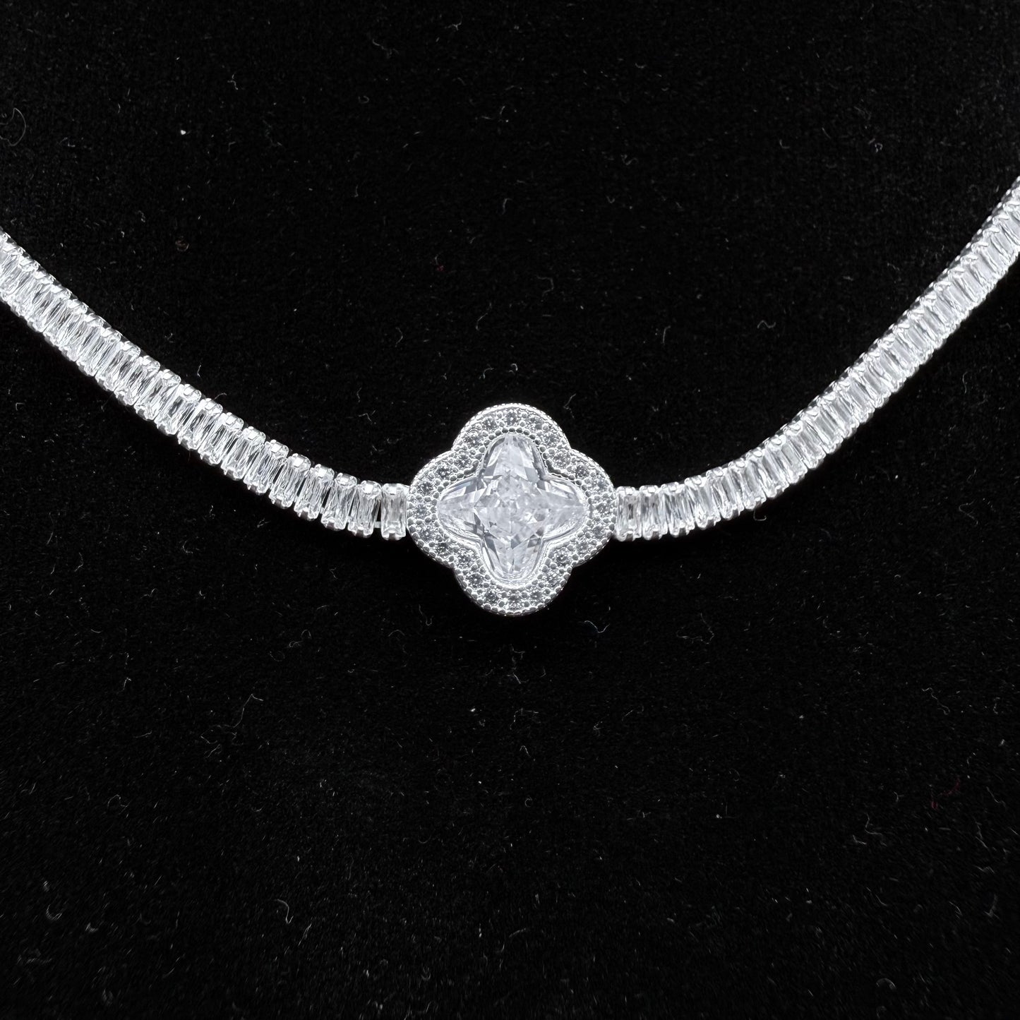 Collar Van Cleef micro circón – Silver Ice 03