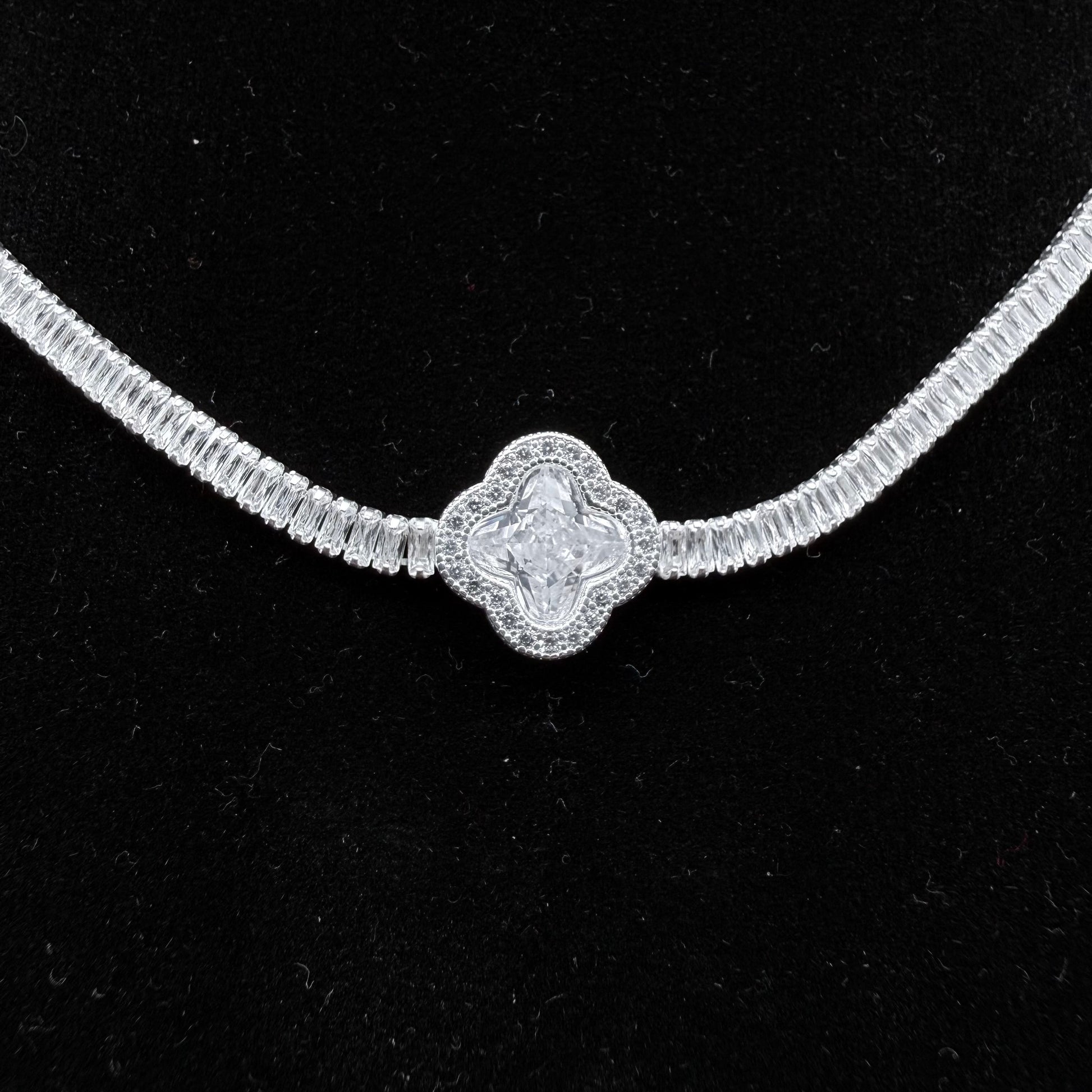 Collar Van Cleef micro circón – Silver Ice 03