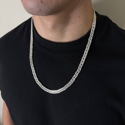 Cadena Triple Grumet 7mm – Silver Ice 04