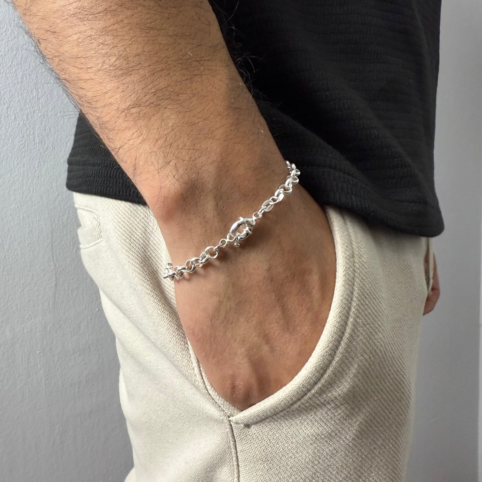 Pulsera Rolo 6mm – Silver Ice 03