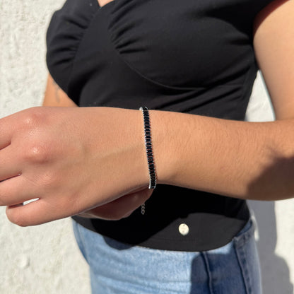 Pulsera Tennis Black Plata 925 - 4mm – Silver Ice 04