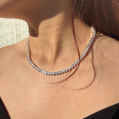 Collar Gotas de Luz Circones Blancos Plata 925 – Silver Ice 05