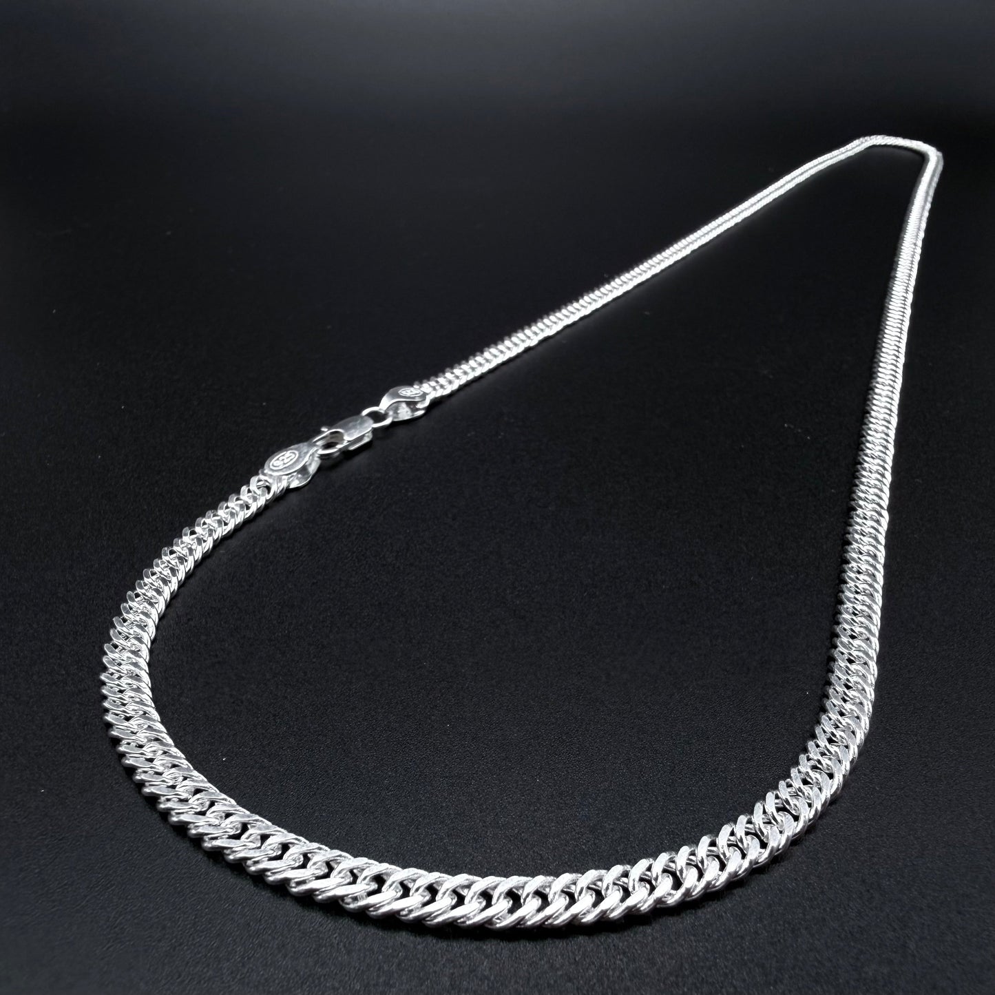 Cadena Triple Grumet 4mm – Silver Ice 02