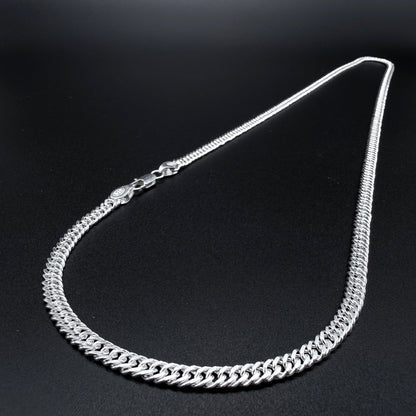 Cadena Triple Grumet 4mm – Silver Ice 02