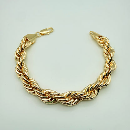 Pulsera Turbillón Oro Goldfilled – 11 mm – Silver Ice 05