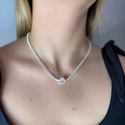 Collar Van Cleef micro circón – Silver Ice 06