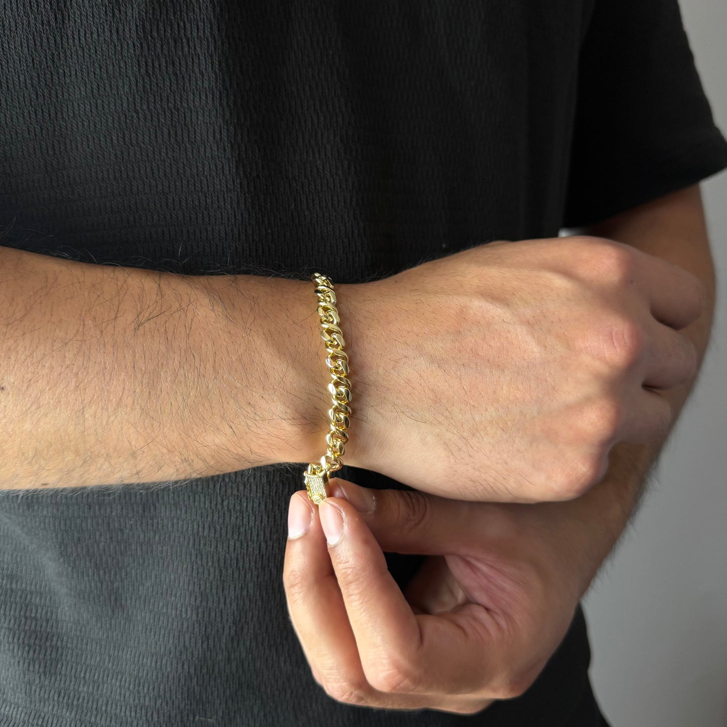 Pulsera Diamond Oro – 7 mm – Silver Ice 04