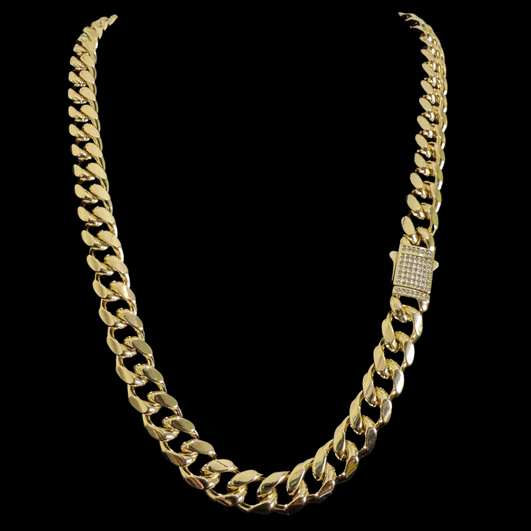 Cadena Cubana Oro – 12 mm – Silver Ice 03