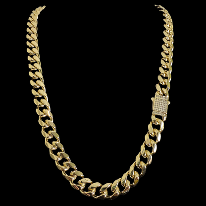 Cadena Cubana Oro – 12 mm – Silver Ice 03