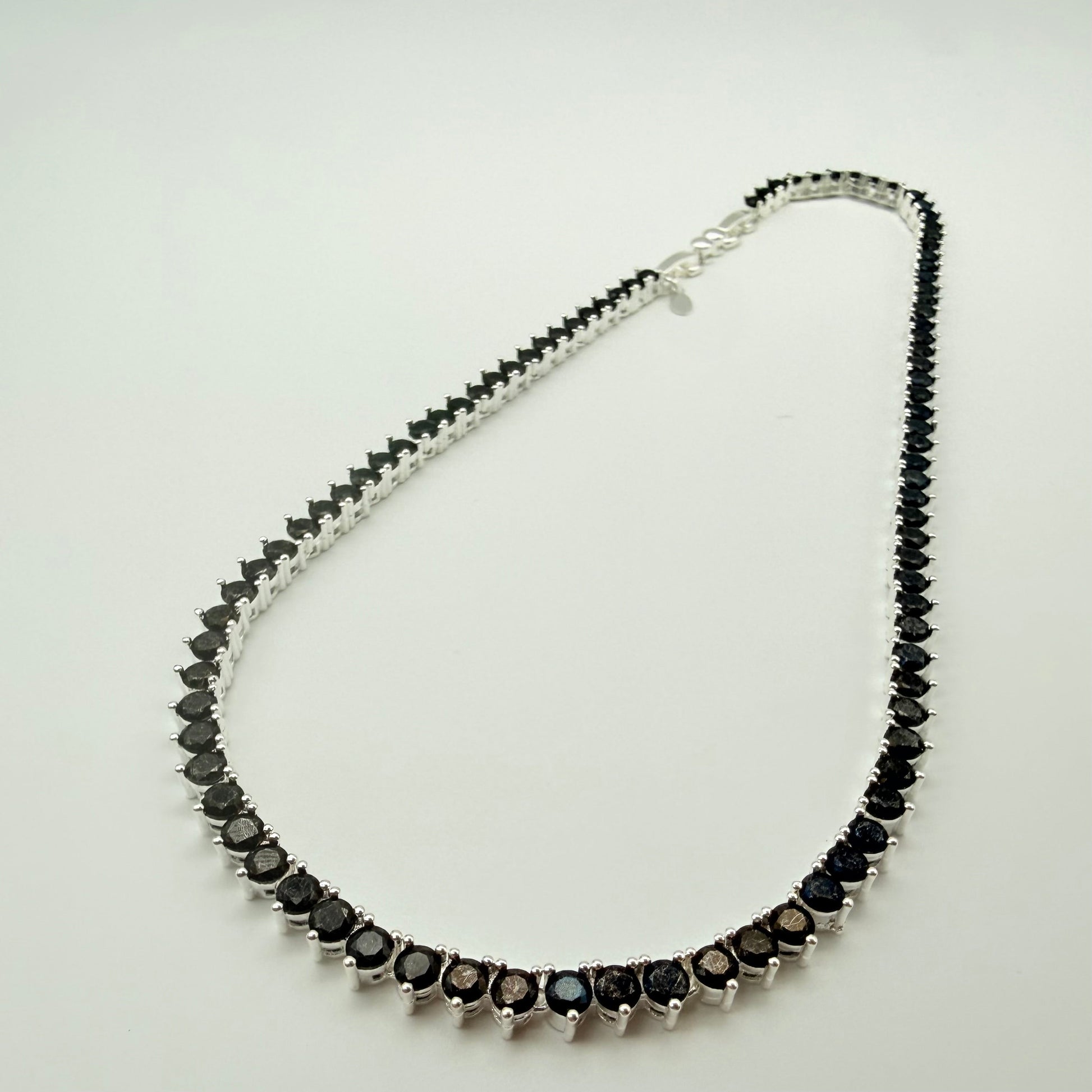 Collar Gotas de Luz Circones Negros Plata 925 – Silver Ice 03