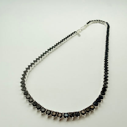 Collar Gotas de Luz Circones Negros Plata 925 – Silver Ice 03